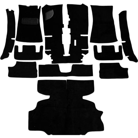 2 Doors; Coupe; Navy Nylon Cut Pile; 11-Piece Kit