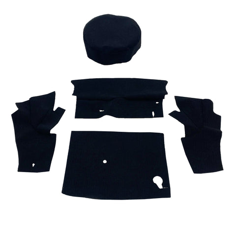 2 Doors; Black Poly Cut Pile