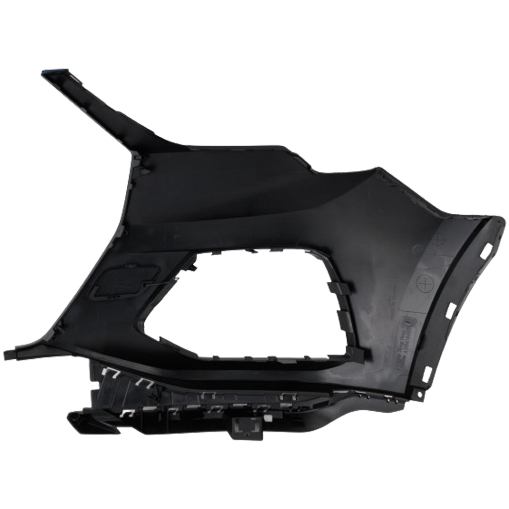 Q3 19-23 FRONT BUMPER END RH, Primed, Assembly, w/o S-Line Package, w/o Parallel Park Assist Sensor, w/o Parking Aid Sensor