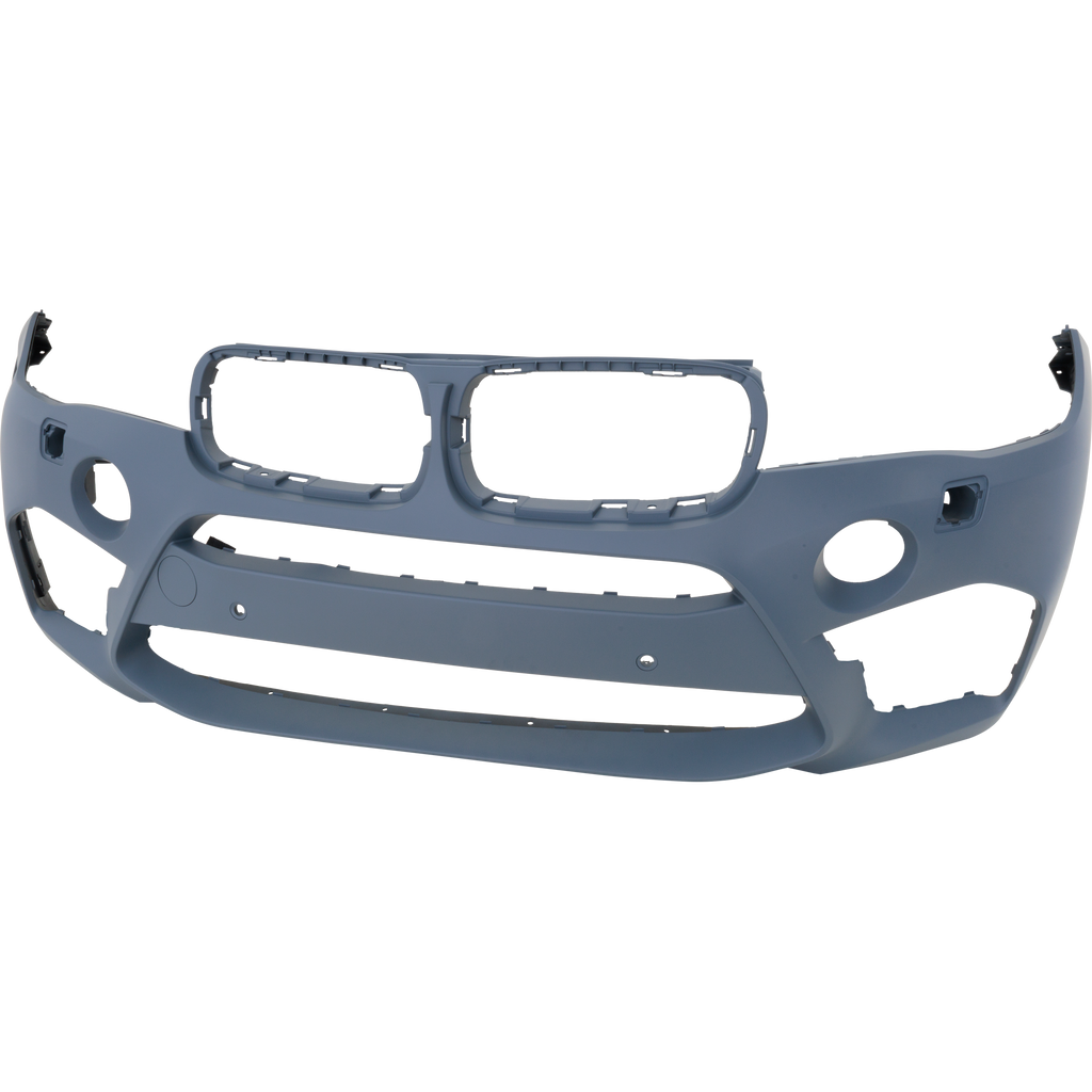 X5 15-18 FRONT BUMPER COVER, Primed, w/ Headlight Washer Holes, w/ Park Distance Control Sensor Holes, w/o Parking Assist Sensor Holes, M Model