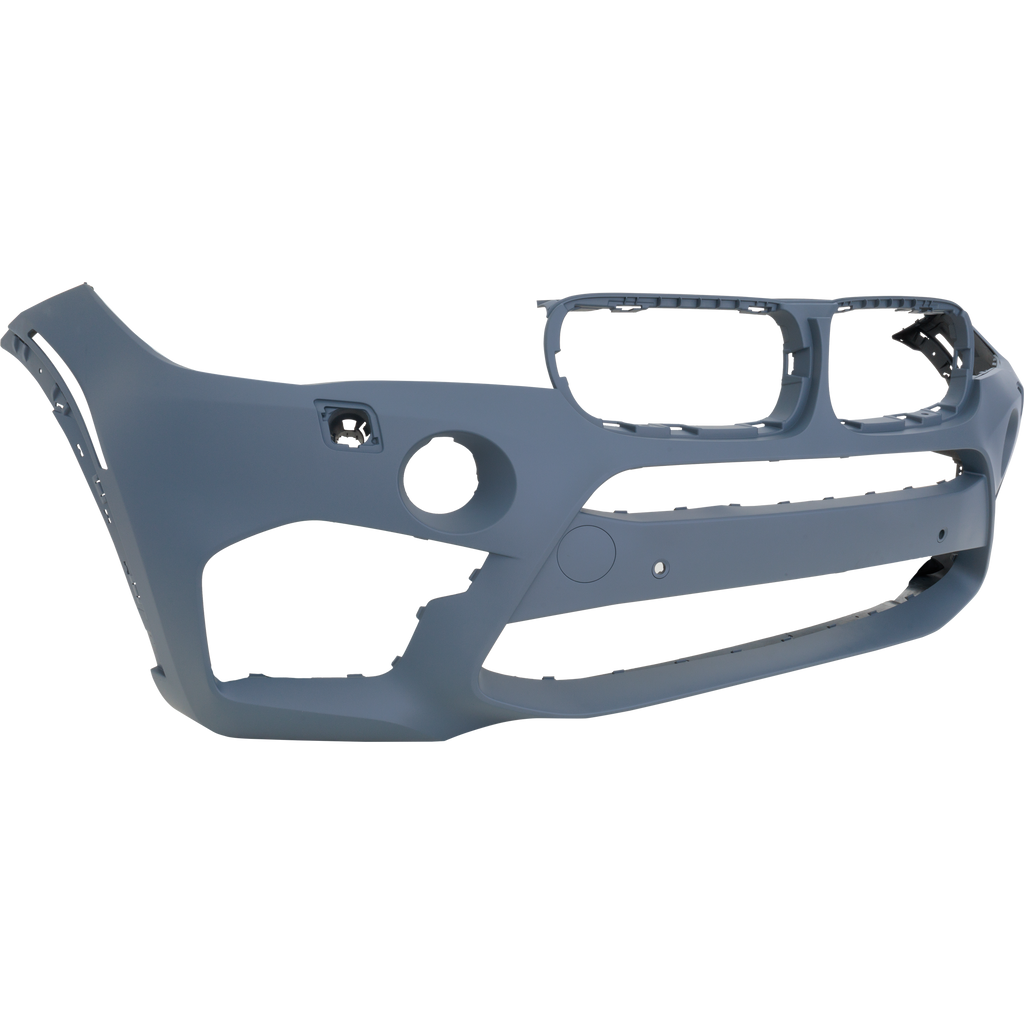X5 15-18 FRONT BUMPER COVER, Primed, w/ Headlight Washer Holes, w/ Park Distance Control Sensor Holes, w/o Parking Assist Sensor Holes, M Model