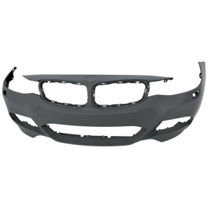 3-SERIES GT 14-19 FRONT BUMPER COVER, Primed, w/ M Sport Pkg, w/ Headlamp Washer Holes, w/o Park Assist Sensor Holes, Park Assist Sensor Holes, and Camera Hole
