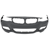3-SERIES GT 14-19 FRONT BUMPER COVER, Primed, w/ M Sport Pkg, w/ Headlamp Washer Holes, w/o Park Assist Sensor Holes, Park Assist Sensor Holes, and Camera Hole