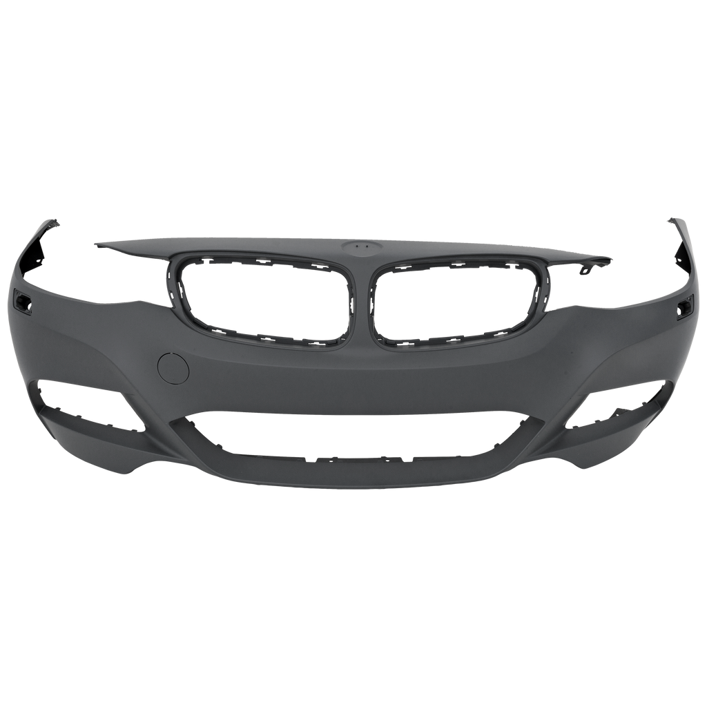 3-SERIES GT 14-19 FRONT BUMPER COVER, Primed, w/ M Sport Pkg, w/ Headlamp Washer Holes, w/o Park Assist Sensor Holes, Park Assist Sensor Holes, and Camera Hole