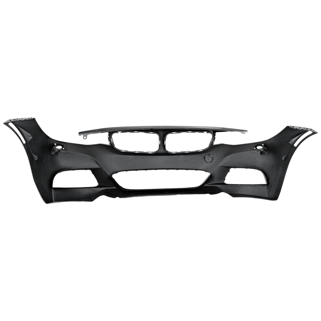 3-SERIES GT 14-19 FRONT BUMPER COVER, Primed, w/ M Sport Pkg, w/ Headlamp Washer Holes, w/o Park Assist Sensor Holes, Park Assist Sensor Holes, and Camera Hole