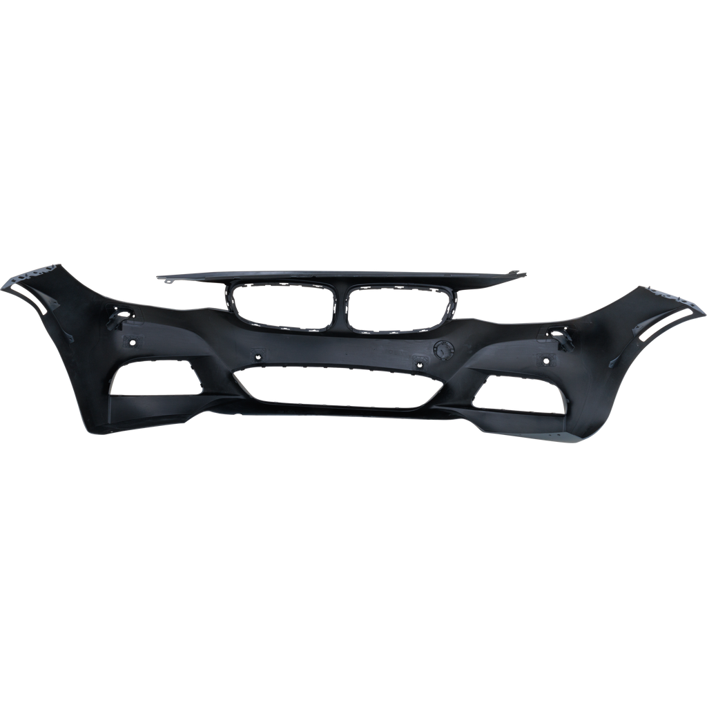 3-SERIES GT 14-19 FRONT BUMPER COVER, Primed, w/ M Sport Pkg, w/ Headlamp Washer Holes, Park Distance Control Sensor Holes, w/o Park Assist Sensor Holes, Camera Holes