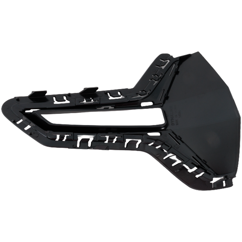 330I 19-22 FRONT BUMPER GRILLE RH, Side Cover, Painted Black, w/o M Sport Package, Luxury Line, w/ Fog Light Holes, Sedan