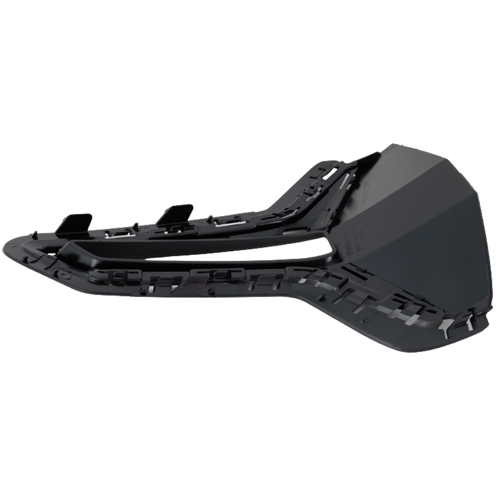 330I 19-22 FRONT BUMPER GRILLE RH, Side Cover, Painted Black, w/o M Sport Package, Luxury Line, w/ Fog Light Holes, Sedan