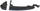 3-SERIES 06-13/X6 08-14 FRONT EXTERIOR DOOR HANDLE LH, Primed Black, w/o Keyhole (=REAR LH)