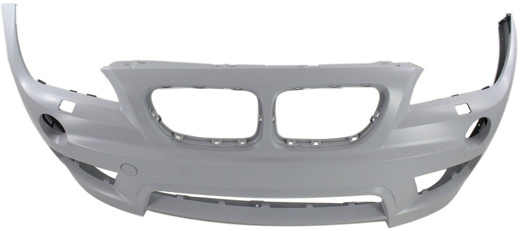 X1 13-15 FRONT BUMPER COVER, Primed, w/ M Sport Line, w/ HLW Holes, w/o Park Dist Ctrl Snsr Holes