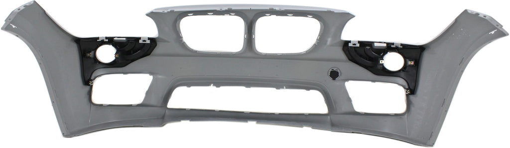X1 13-15 FRONT BUMPER COVER, Primed, w/ M Sport Line, w/ HLW Holes, w/o Park Dist Ctrl Snsr Holes