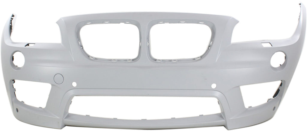 X1 13-15 FRONT BUMPER COVER, Primed, w/ M Sport Line, w/ HLW and Park Dist Ctrl Snsr Holes