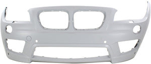 X1 13-15 FRONT BUMPER COVER, Primed, w/ M Sport Line, w/ HLW and Park Dist Ctrl Snsr Holes