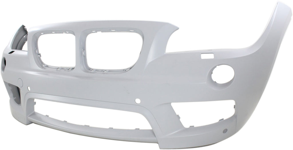 X1 13-15 FRONT BUMPER COVER, Primed, w/ M Sport Line, w/ HLW and Park Dist Ctrl Snsr Holes