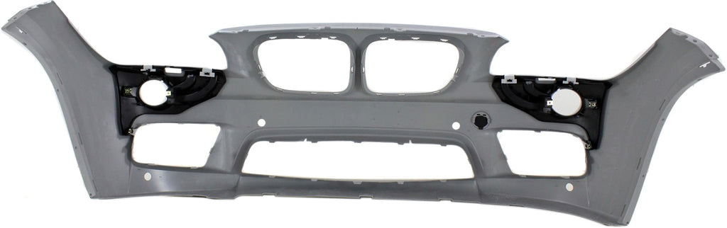 X1 13-15 FRONT BUMPER COVER, Primed, w/ M Sport Line, w/ HLW and Park Dist Ctrl Snsr Holes