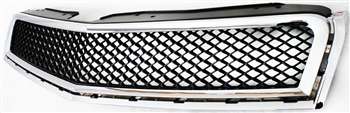 TRAVERSE 09-12 GRILLE, Chrome Shell/Painted Black Insert, LS/LT Models - CAPA