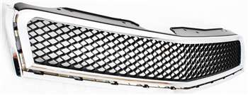 TRAVERSE 09-12 GRILLE, Chrome Shell/Painted Black Insert, LS/LT Models - CAPA