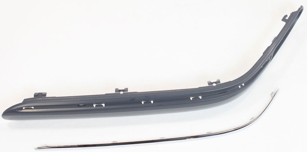 C-CLASS 01-07 FRONT BUMPER MOLDING LH, Primed, w/ Chrome Molding Provision, w/o Sensor Hole, Sedan/Wagon