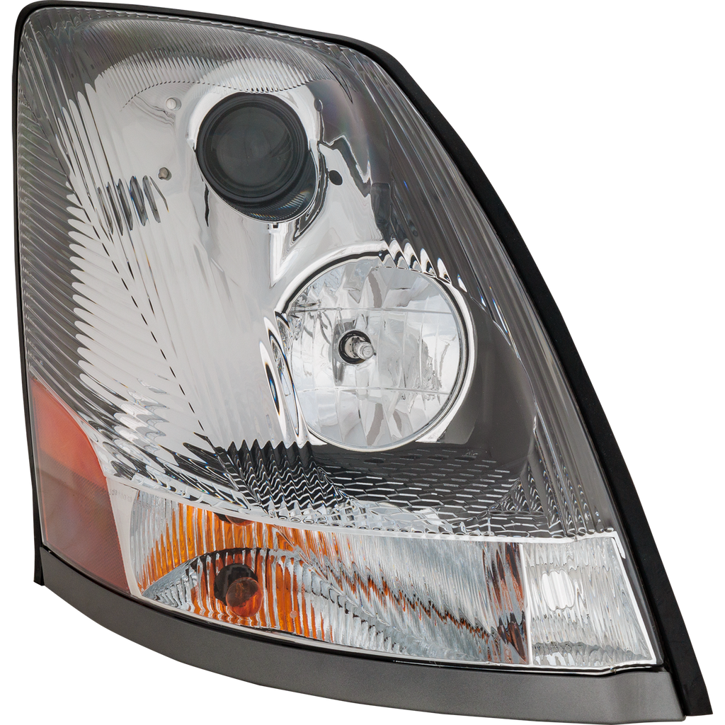 VOLVO HD VNL 04-15 HEAD LAMP RH, Assembly, Halogen, Chrome Interior, w/ Non-Protruding Lens
