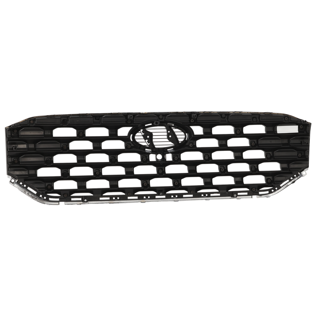 SANTA FE 21-23 GRILLE, Textured Black Shell and Insert, w/ Painted Satin Frame, Hybrid SEL Premium/Hybrid Limited/Limited Models