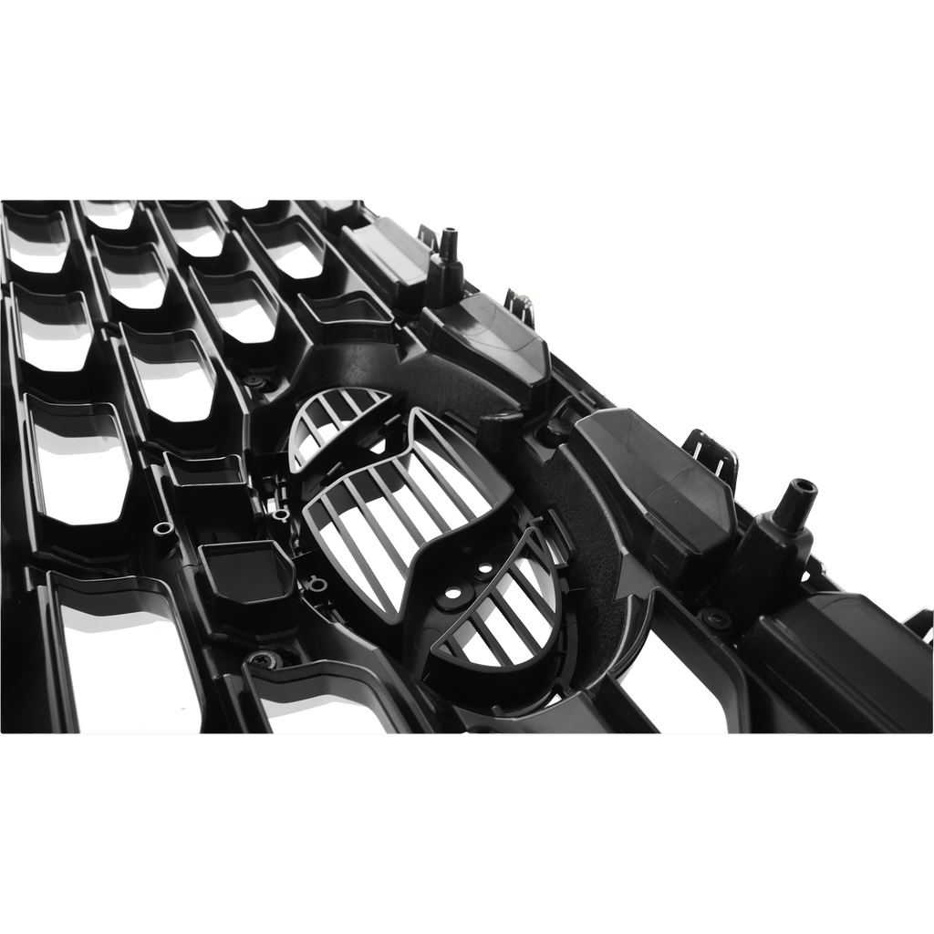 SANTA FE 21-23 GRILLE, Textured Black Shell and Insert, w/ Painted Satin Frame, Hybrid SEL Premium/Hybrid Limited/Limited Models