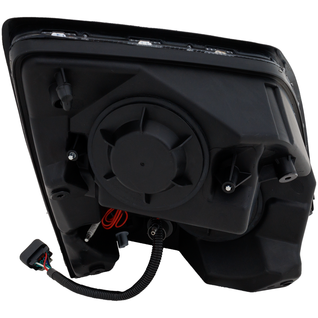 VOLVO HD VNL 04-15 HEAD LAMP RH AND LH, Lens and Housing, LED, Chrome Interior, Diamond Design, w/ Side Marker Lights and LED Strip, 12V