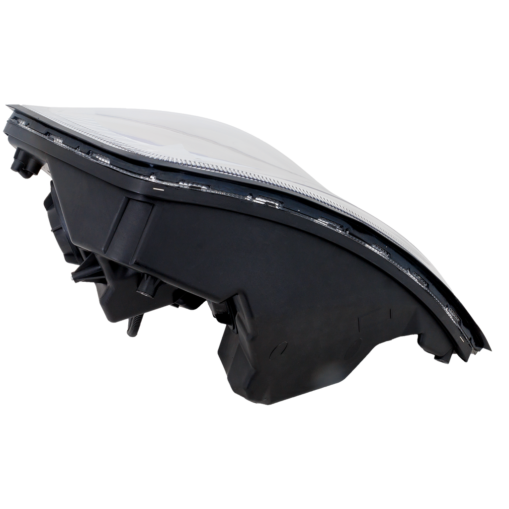 VOLVO HD VNL 04-15 HEAD LAMP RH AND LH, Lens and Housing, LED, Chrome Interior, Diamond Design, w/ Side Marker Lights and LED Strip, 12V