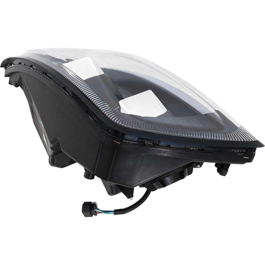 VOLVO HD VNL 04-15 HEAD LAMP RH, Lens and Housing, LED, Black Interior, Performance, w/ LED Strip, 12V