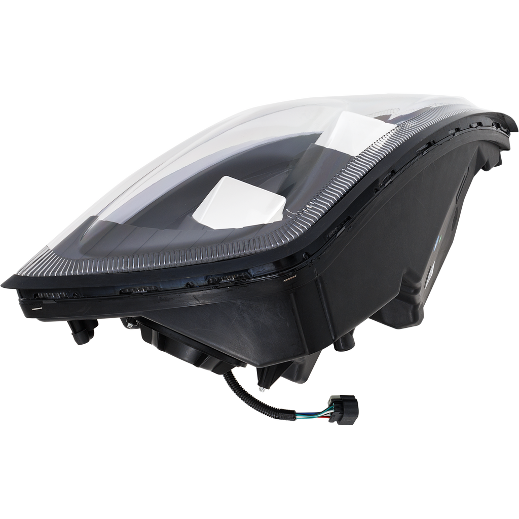 VOLVO HD VNL 04-15 HEAD LAMP LH, Lens and Housing, LED, Black Interior, Performance, w/ LED Strip, 12V