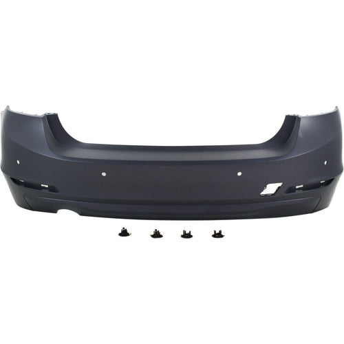 Rear Bumper Cover Primed Standard For 2012-2015 BMW 320i With Park Distance Control Sensor Holes Replacement REPB760169P