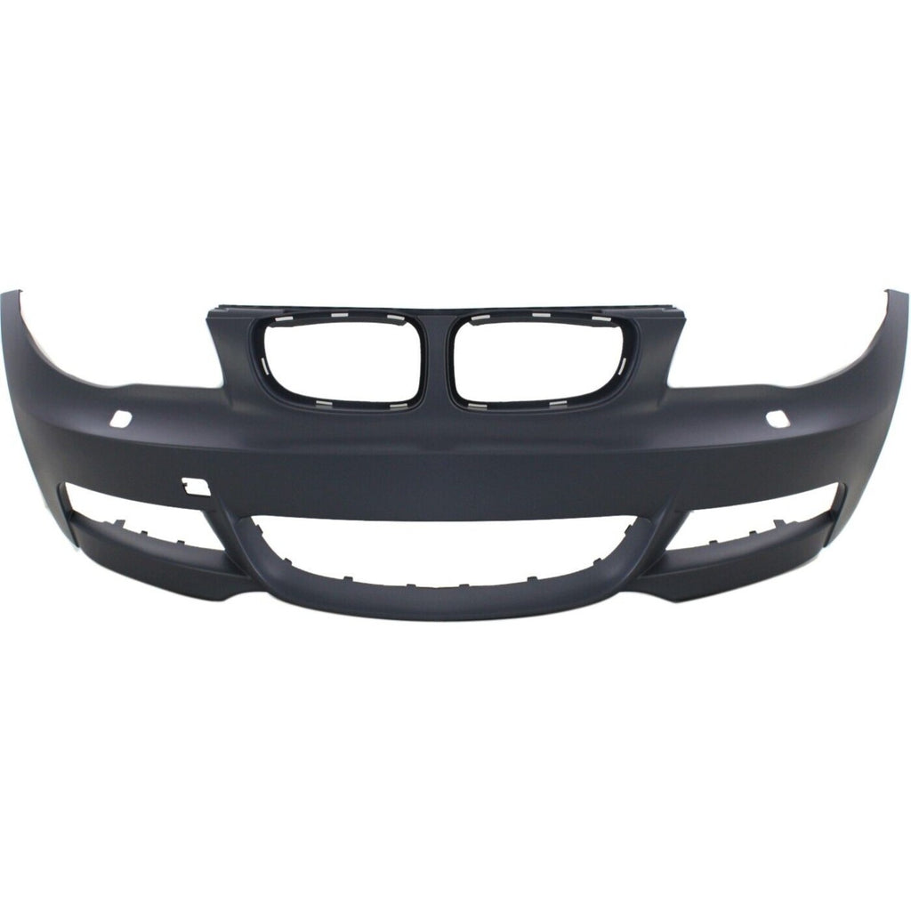 Front Bumper Cover Primed For 2008-2013 BMW 1-Series With M Package With Headlight Washer Holes Replacement REPB010390P