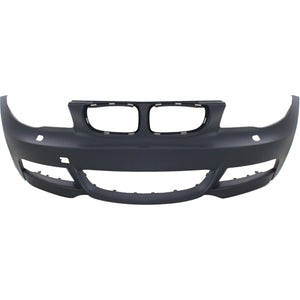 Front Bumper Cover Primed For 2008-2013 BMW 1-Series With M Package With Headlight Washer Holes Replacement REPB010390P