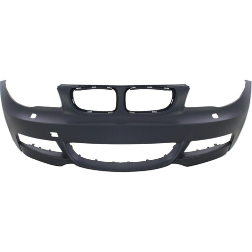 Front Bumper Cover Primed For 2008-2013 BMW 1-Series With M Package With Headlight Washer Holes Replacement REPB010390P
