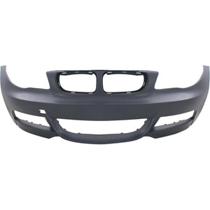 Front Bumper Cover Primed For 2008-2013 BMW 1-Series With M Package Without Headlight Washer Holes Replacement REPB010389P