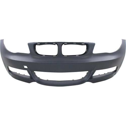 Front Bumper Cover Primed For 2008-2013 BMW 1-Series With M Package Without Headlight Washer Holes Replacement REPB010389P
