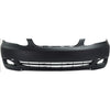 Front Bumper Cover Primed For Toyota Corolla 2005 - 2008 With Spoiler Holes S | XRS Models Replacement T010332P