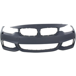 Front Bumper Cover Primed CAPA 2014 - 2016 BMW 428i With M Sport Line | HLW Holes Replacement REPBM010316PQ