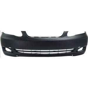 Front Bumper Cover Primed CAPA For Toyota Corolla 2005 - 2008 With Spoiler Holes S | XRS Models Replacement T010332PQ