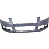 Front Bumper Cover Primed For 2009-2012 Audi A4 Without S-Line Pkg With Headlight Washer Holes Sedan Replacement REPA010306P
