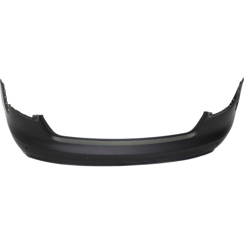 Rear Bumper Cover Primed For 2013-2016 Audi A4 Without S-Line Pkg With Parking Aid Snsr Holes Sedan Replacement REPA760119P