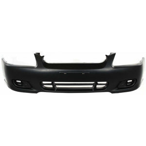 Front Bumper Cover Primed For 2000-2002 Hyundai Accent Without Fog Light Holes GL Model Sedan Replacement H010314P