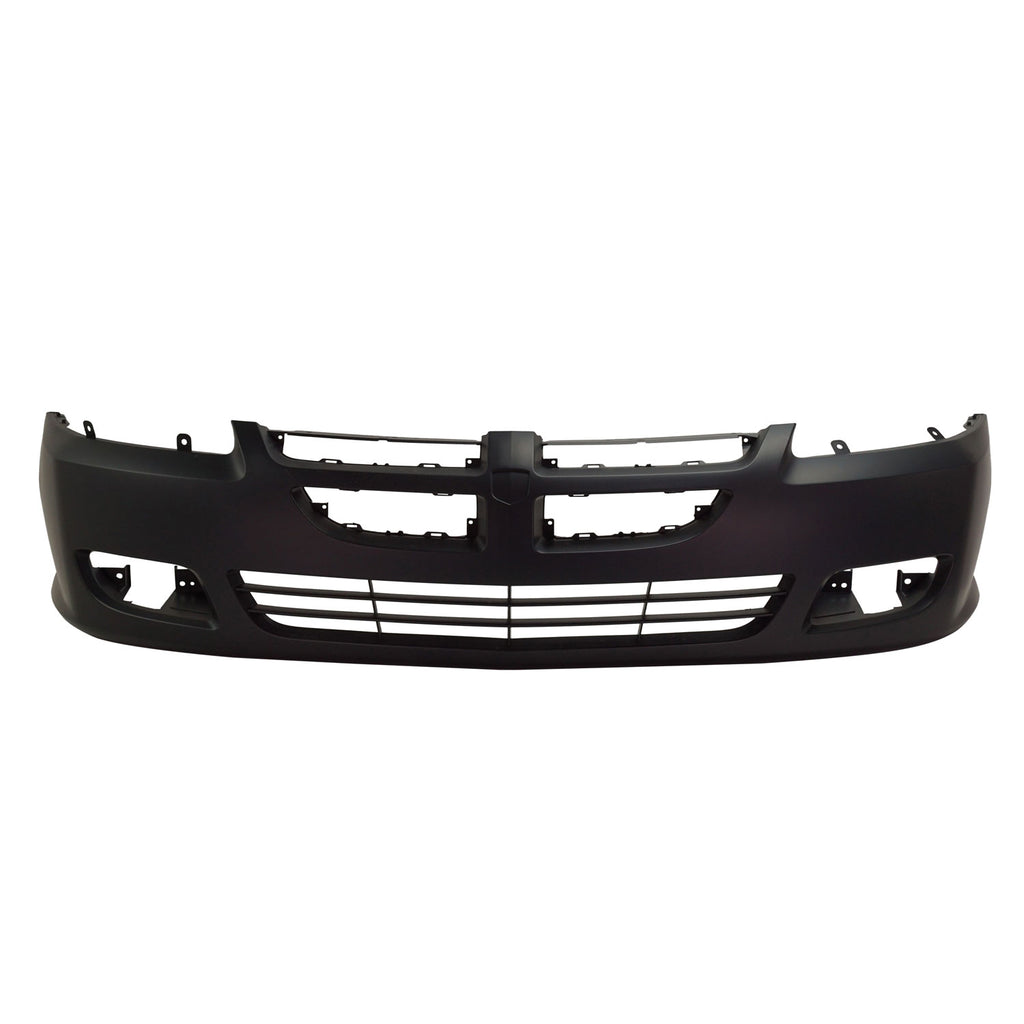 Front Bumper Cover Primed For 2003-2005 Dodge Stratus 2-Door With Fog Light Holes Replacement REPD010323P