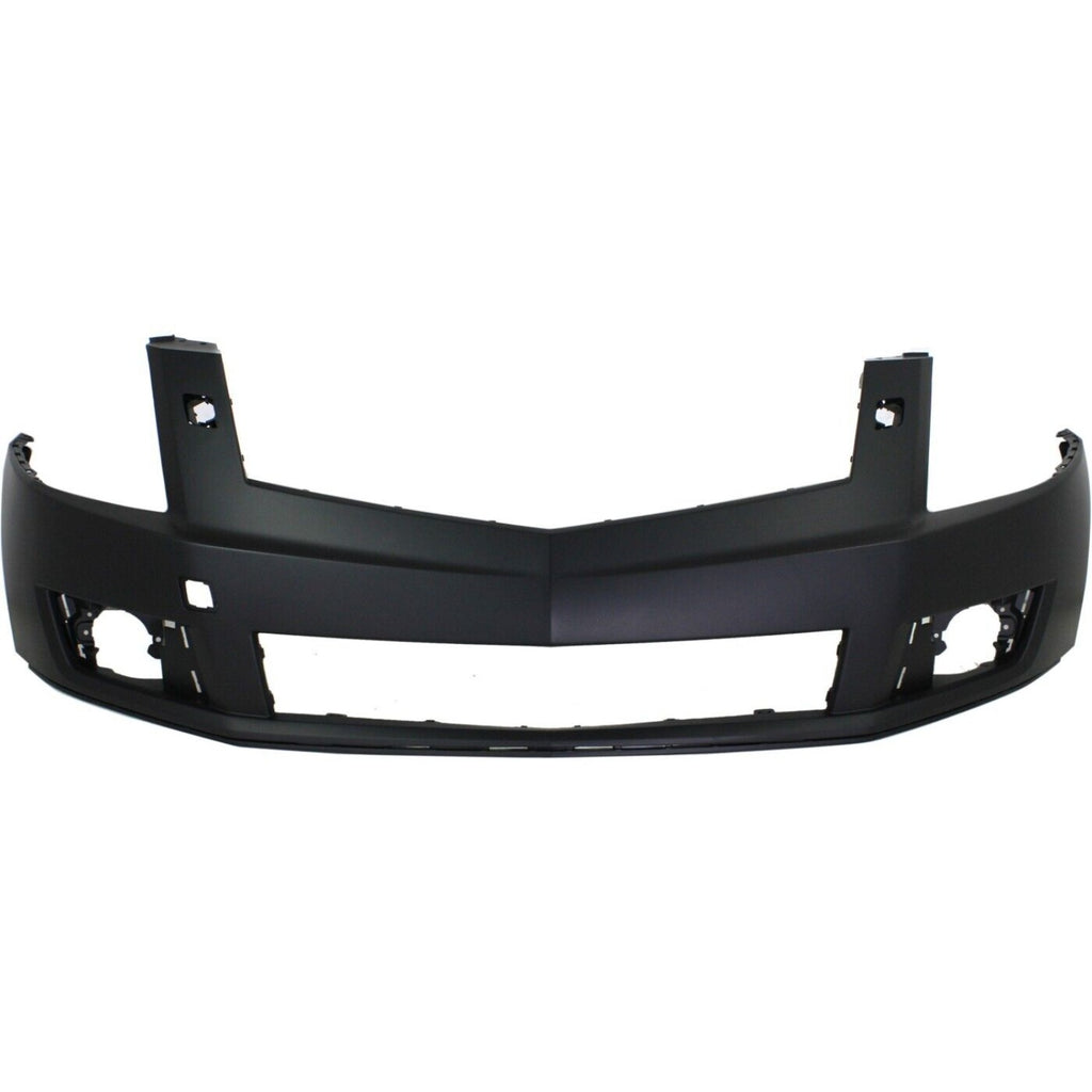 Front Bumper Cover Upper Primed For 2010-2012 Cadillac SRX With Headlight Washer Holes Without PAS Holes Replacement REPC010326PQ