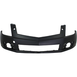 Front Bumper Cover Upper Primed For 2010-2012 Cadillac SRX With Headlight Washer Holes Without PAS Holes Replacement REPC010326PQ