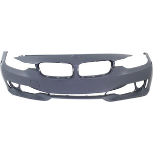 Front Bumper Cover Primed For 2012-2015 BMW 3-Series Without  M Sport Line STD Type Without HLW/PDC Holes/IPAS/Cam  Sdn/Wgn Replacement REPB010374P