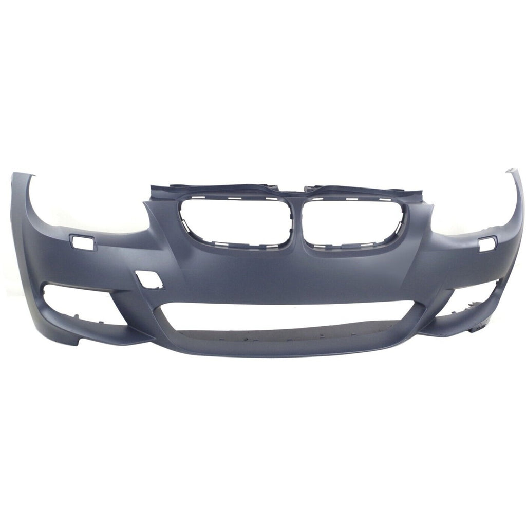 PARTS OASIS New Aftermarket BM1000246 Front Bumper Cover Primed Replacement For BMW 3-Series 2011 2012 2013 With M Package Without Park Distance Control Sensor Holes Replaces 51118035785