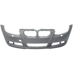 Front Bumper Cover Primed For 2007-2010 BMW 3-Series Without M Pkg Conv/Cpe Replacement REPBM010329P