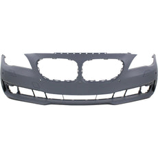 Front Bumper Cover Primed For 2013-2015 BMW 7-Series Without M Pkg With PDC Snsr Holes Without Cam Hole Replacement REPBM010327P