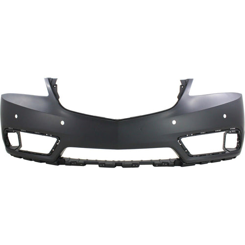 Front Bumper Cover Primed For 2014-2016 Acura MDX With Parking Aid Sensor Holes and Adaptive Cruise Control Replacement REPA010349P