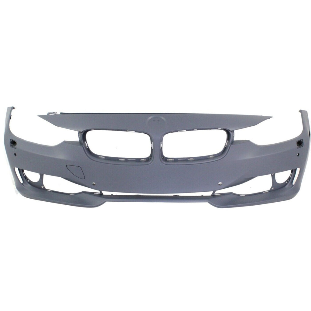 Front Bumper Cover Primed For 2012-2015 BMW 3-Series Without M Sport Line | IPAS/Cam With HLW/PDC Holes Replacement REPB010367P